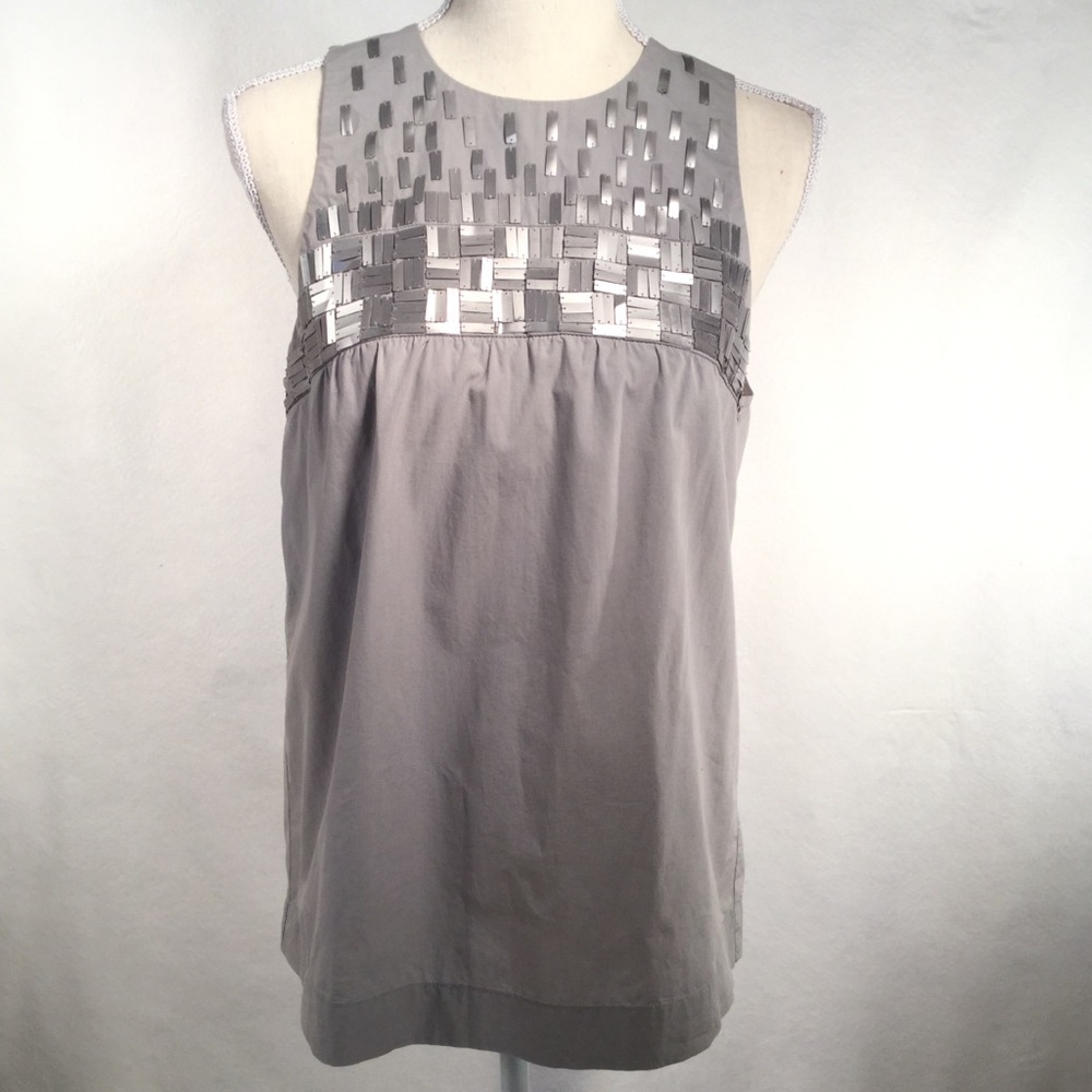 VINCE | 100% Cotton Swing Style w/ Silver Sequins